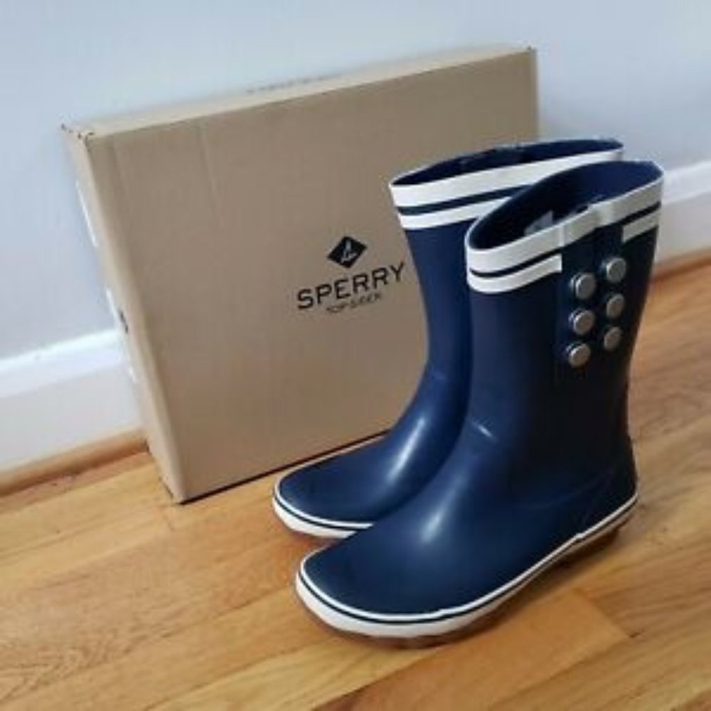 Sperry Women's Saltwater Tall Rain Boots - Picture 2 of 8